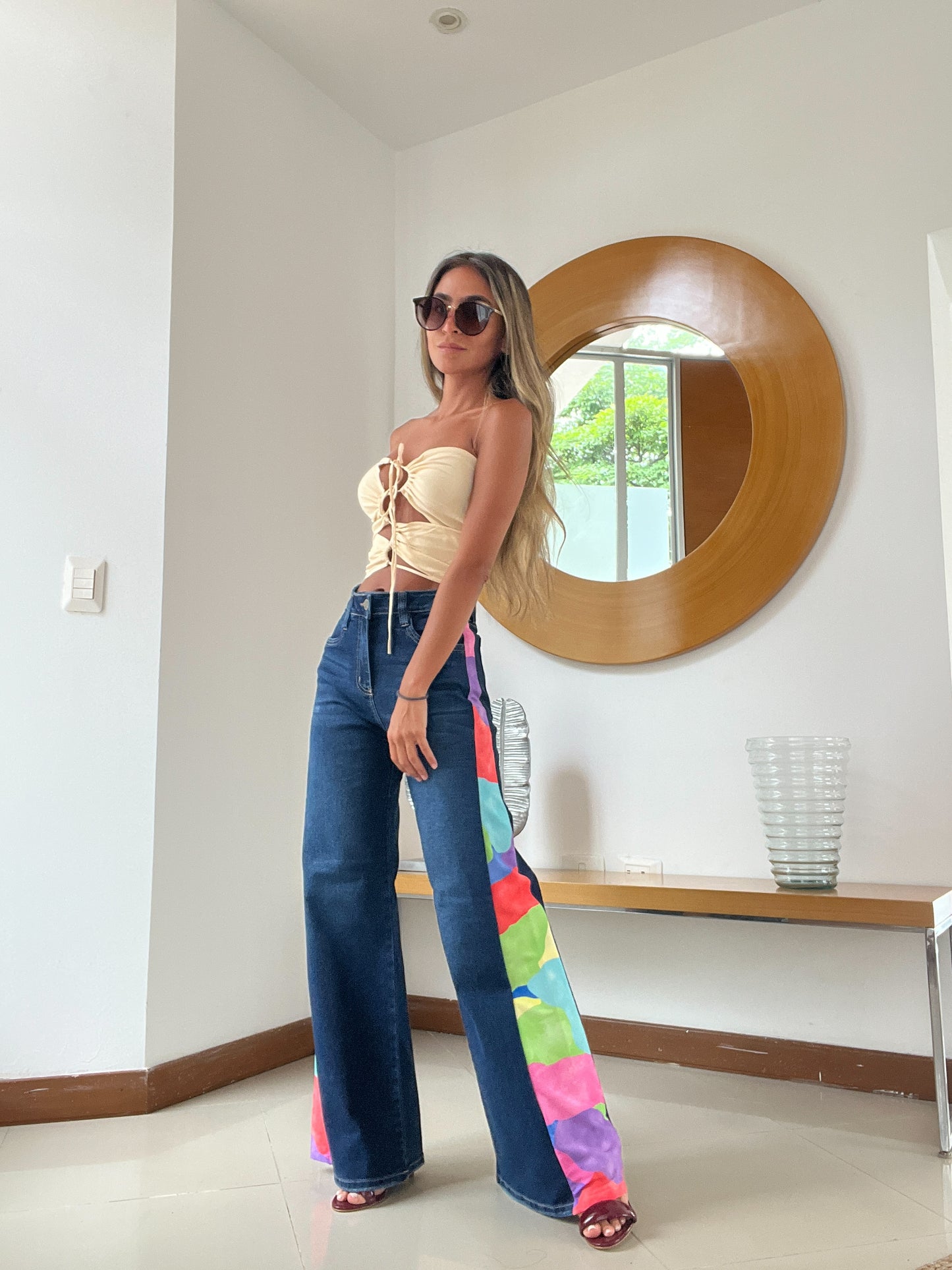 Pants Intervenidos Rosa-Mora