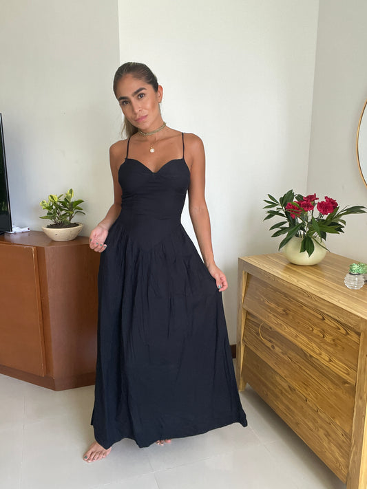 Vestido V negro