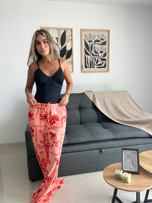 Pants Lino Rosa