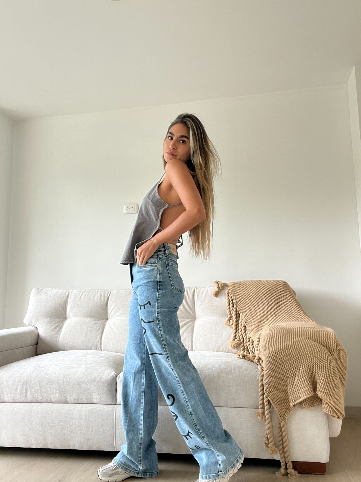 Jeans Claro Pintado