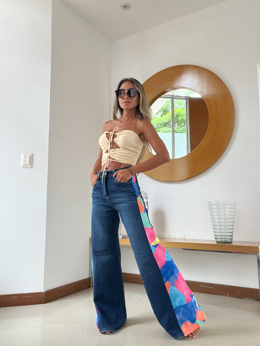 Pants Intervenidos Azulejo