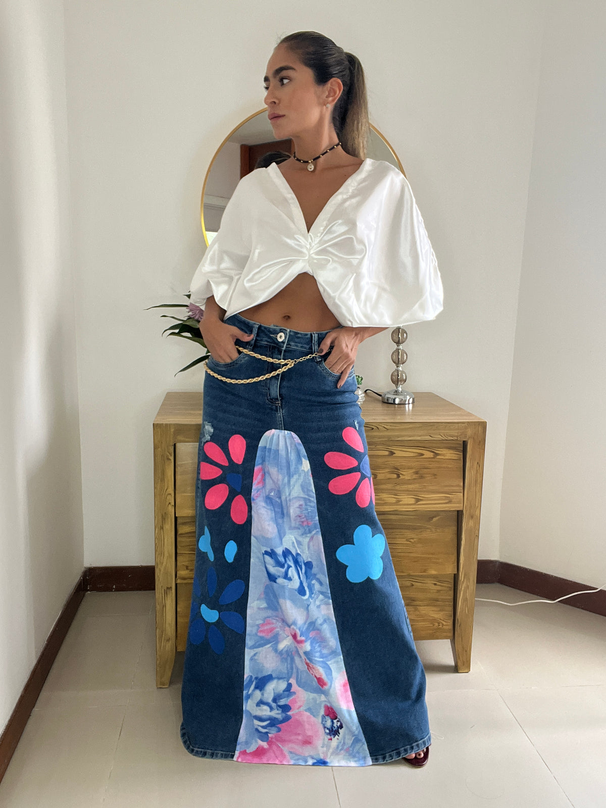 Falda Rosa Adela