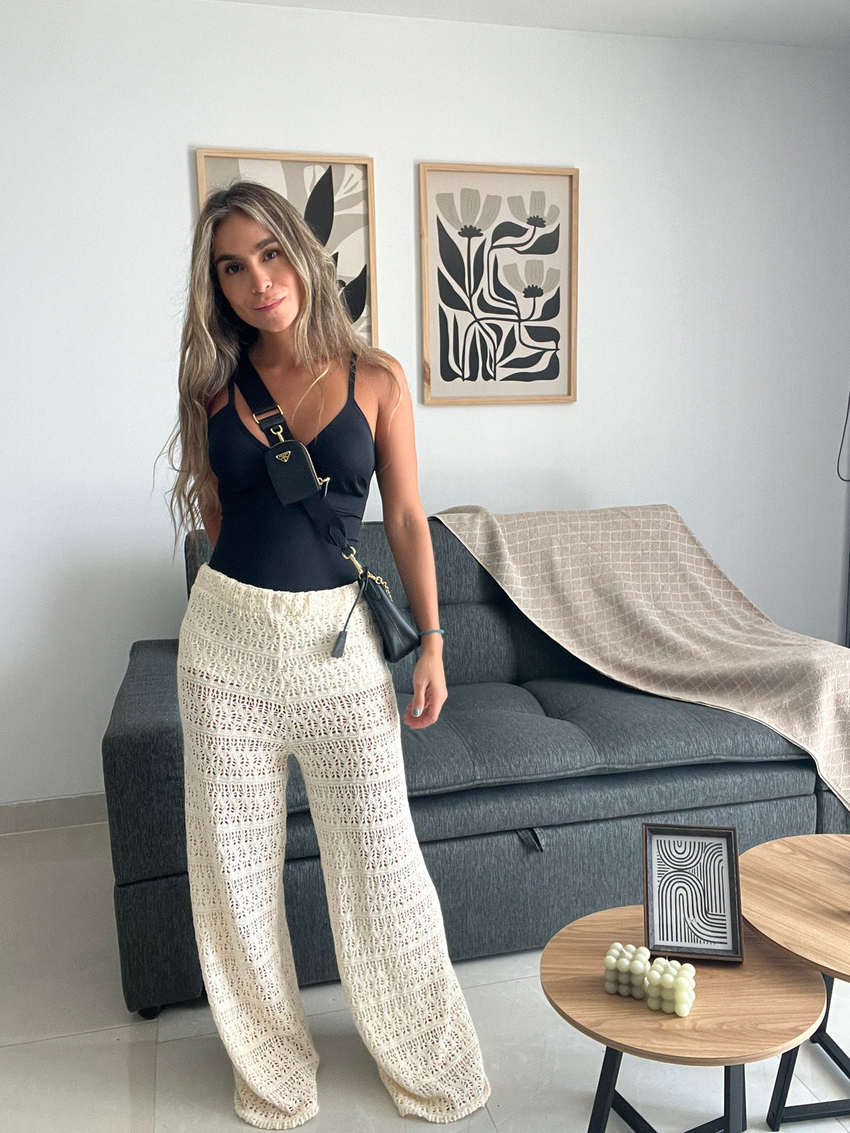 Pants Tejido Crema