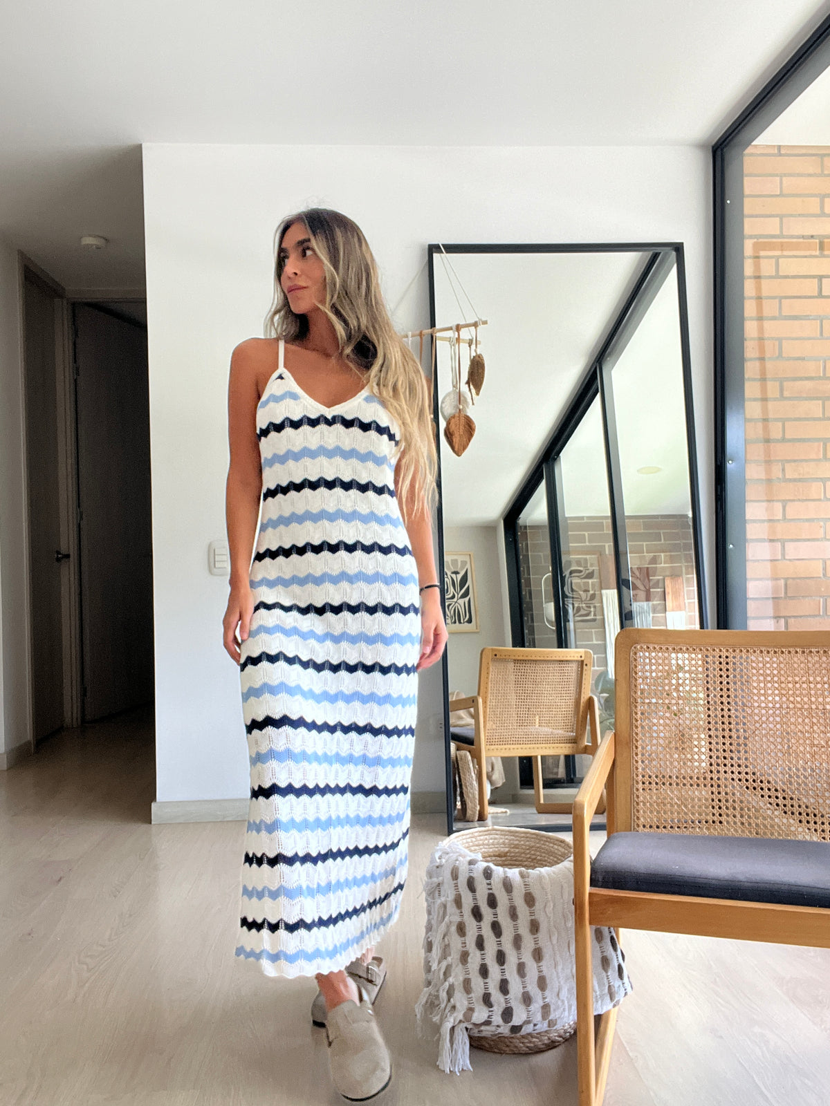 Vestido tejido rayas