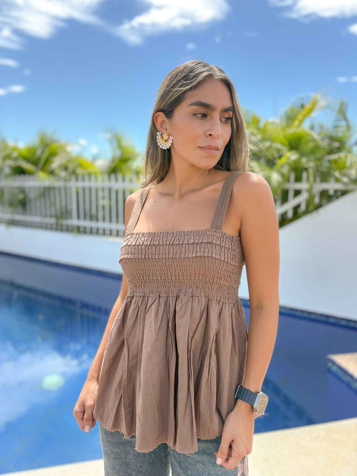 Blusa Cafe resorte