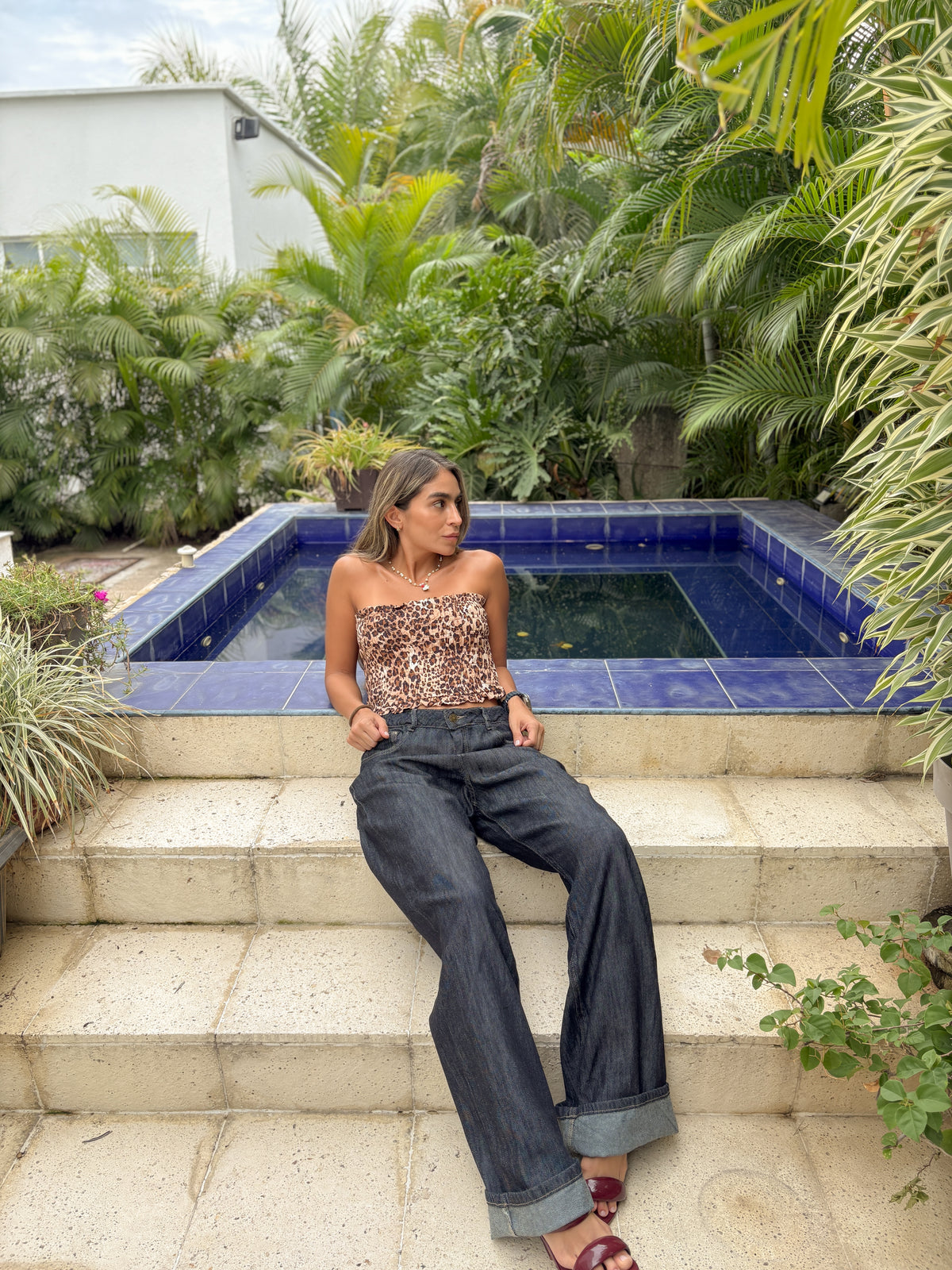 Top Rizado Animal Print